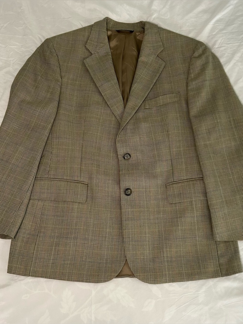 Brooks Brothers 346 Blazer Mens 42S Glenn Plaid Jacket Sport Coat Tan Classic 2 - Picture 4 of 10